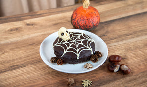 Low Carb Halloween Kuchen mit Marzipan-Deko