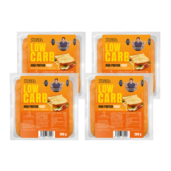 4 Packungen von STEINER´s High Protein Toast