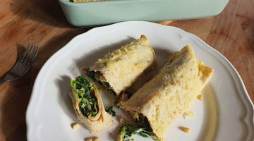 Low Carb Pfannkuchen mit Spinat-Feta-Füllung