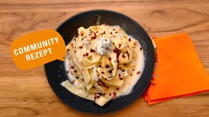 One Pot Kohlrabi-Gorgonzola-Pasta