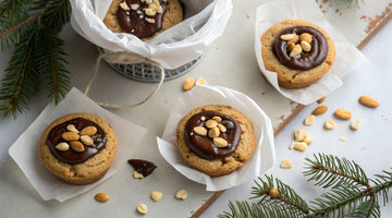 Low Carb Nussküchlein mit Schoko-Erdnuss-Ganache | Rezept