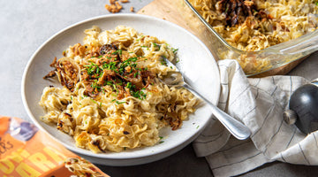 Low Carb Käsespätzle mit STEINER's Low Carb Locken Spätzle