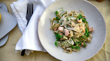 STEINER´s Low Carb Pasta mit Zitrone, Dill & Lachs
