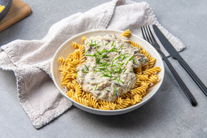 Vegane High Protein Pilz-Pasta