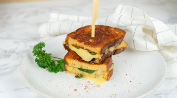 Cheese-Sandwich mit Spinat