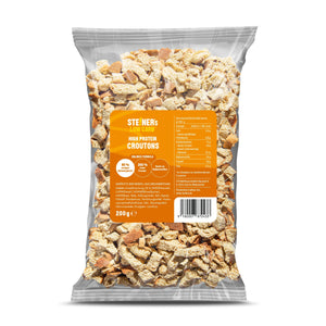 Eine Packung STEINER´s Low Carb High Protein Croutons.