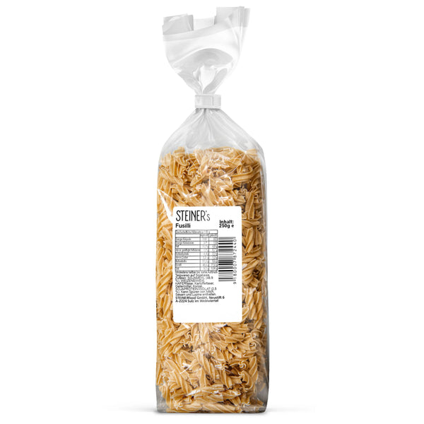 Eine Packung STEINER´s Low Carb High Protein Fusilli.