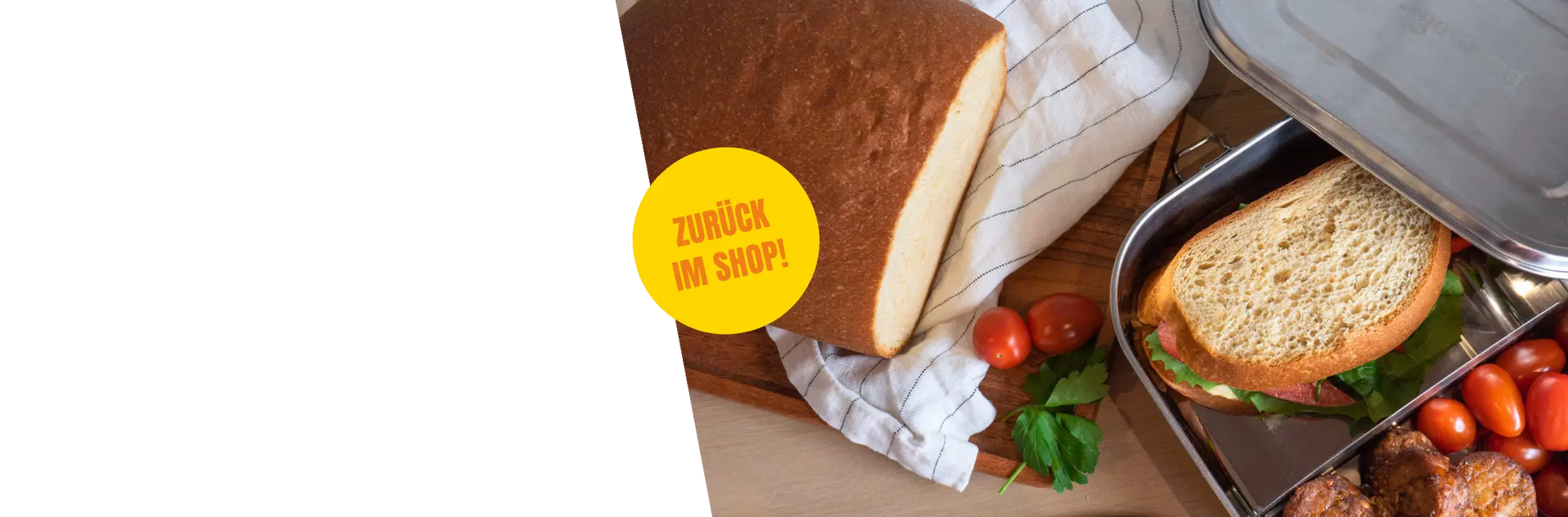 Unser STEINER´s Toast als Brotzeit belegt in einer Edelstahl-Dose.