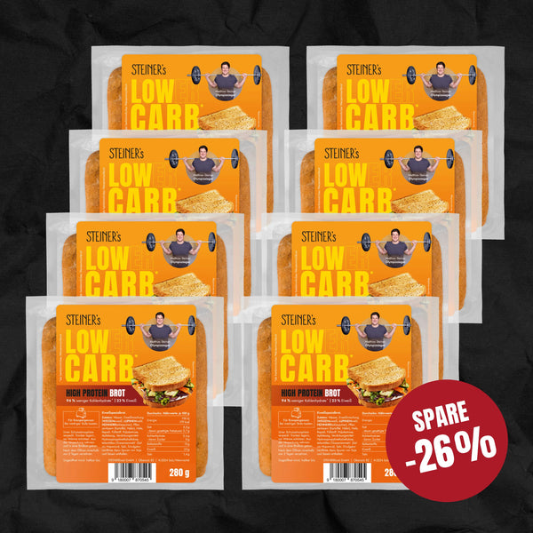 8 Packungen von STEINER´s High Protein Brot