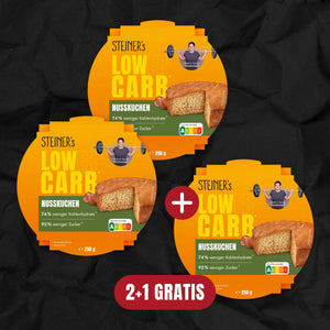 Black Week Angebot: 3 Packungen STEINER´s Nusskuchen zum Preis von 2.