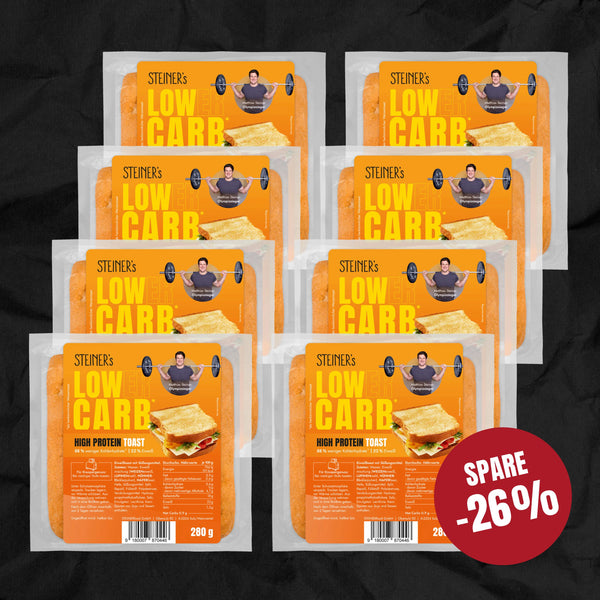 8 Packungen von STEINER´s High Protein Toast