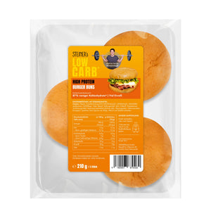 Eine Packung STEINER´s Low Carb High Protein Burger Buns.
